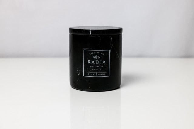 Black Marble Candle Holder